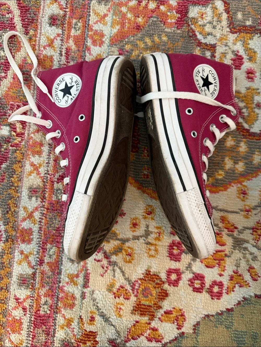 Converse High Top Sneakers - hibiscus pink with White Accents